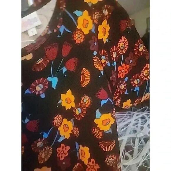 womens lularoe amelia dress Sz S Floral Excellent CR4 A-LINE Party Cocktail - Picture 5 of 9